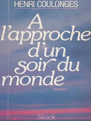 cover image of À l'approche d'un soir du monde